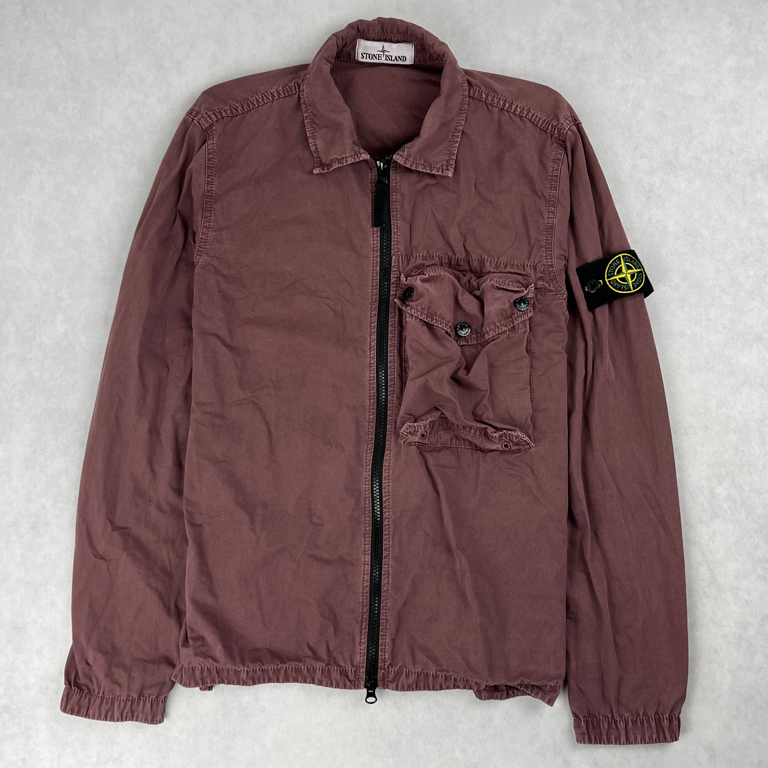 Stone island overshirt burgundy online